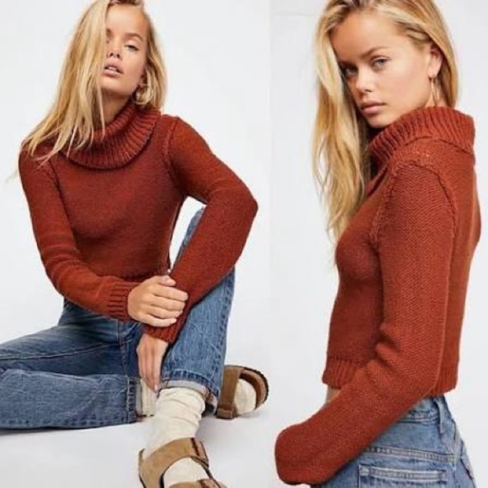 Free People Solar Eclipse turtleneck knit sweater